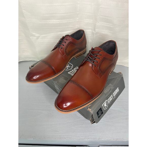 Stacy Adams Dickinson Cap Toe Oxford Cognac Mens Size 11M Dress Shoes main image 6